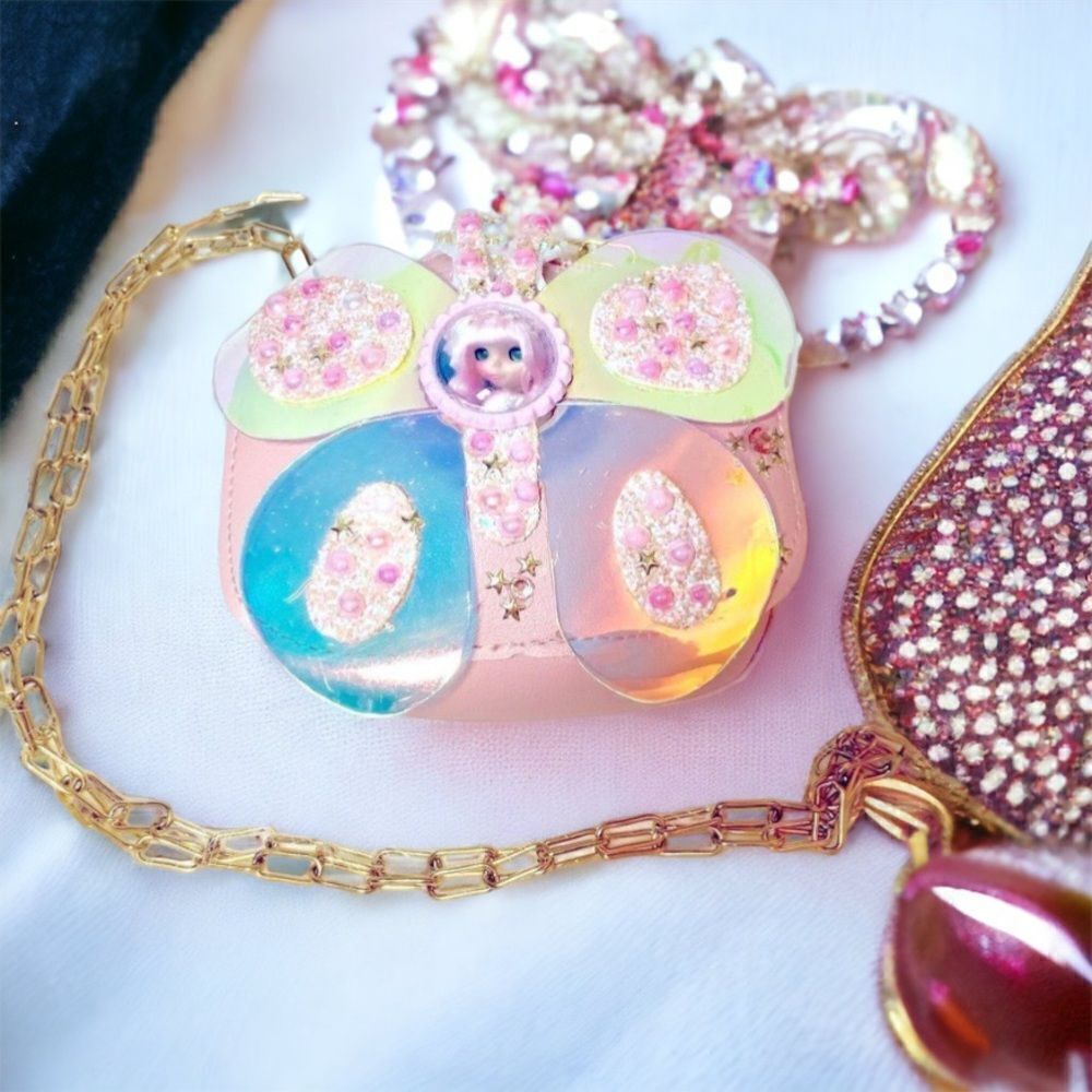 Custom Y2K Butterfly Iridescent Crossbody Purse Holographic